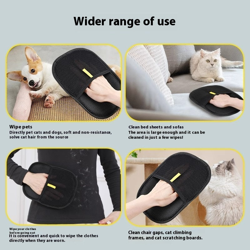 Pet Grooming & Hair Remover Glove – Gentle De-Shedding Brush for Dogs & Cats