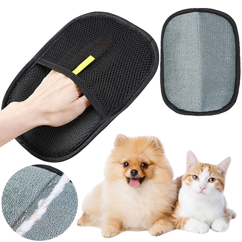 Pet Grooming & Hair Remover Glove – Gentle De-Shedding Brush for Dogs & Cats