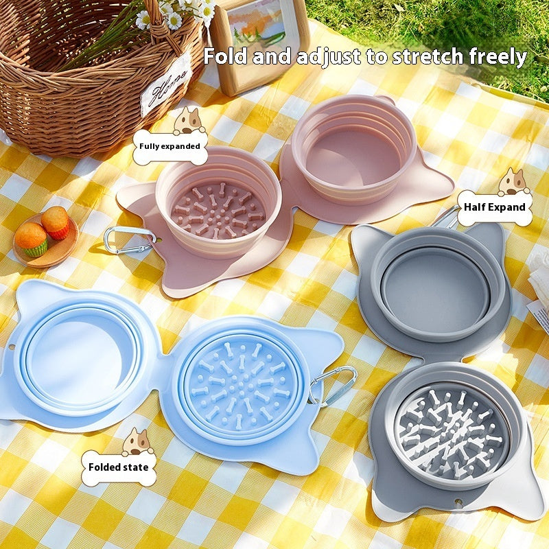 Collapsible Dog & Cat Bowl – Portable Travel Food & Water Feeder