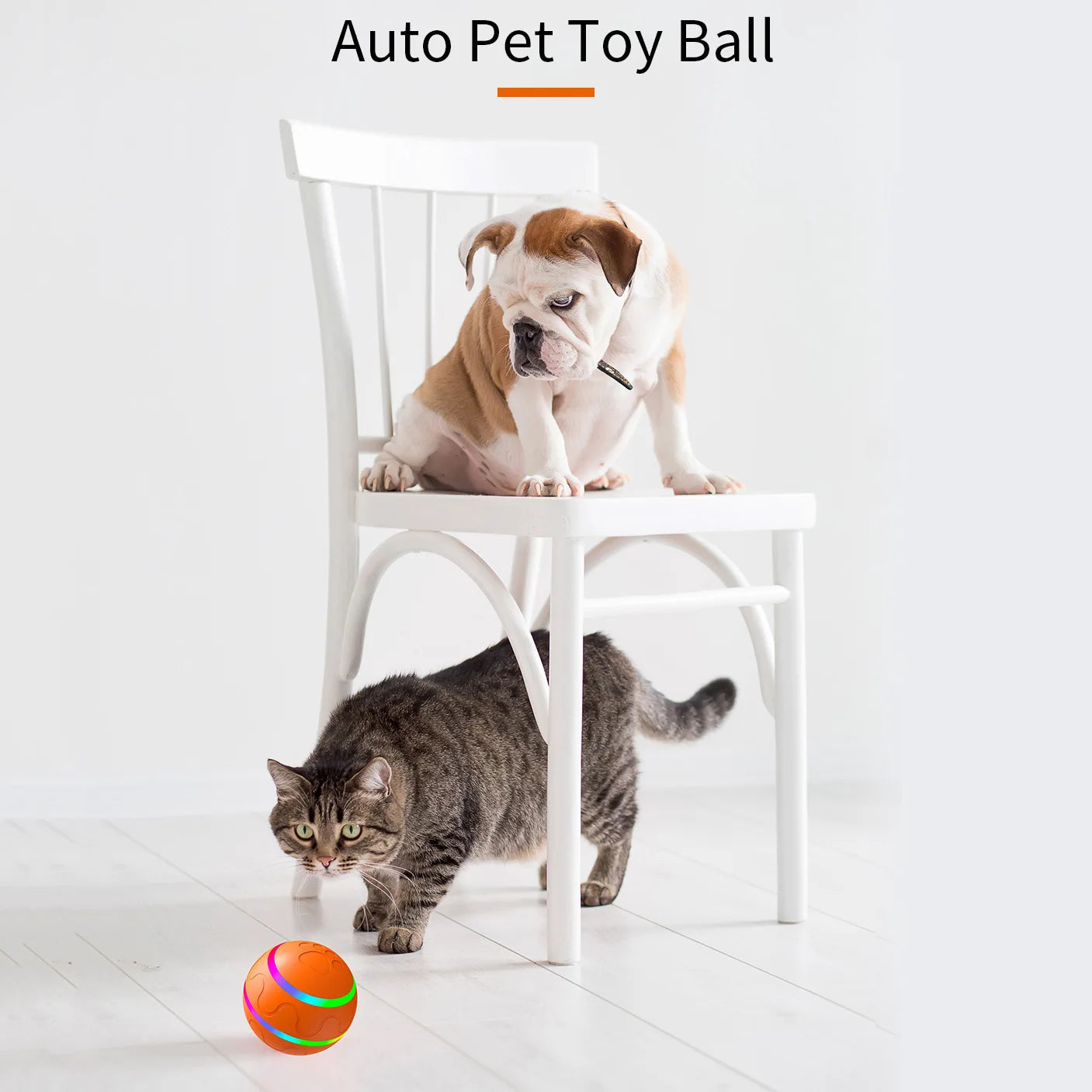 2025 Newly Upgraded Pet Droid Interactive Dog Toy Dog Ball Durable Motion Activated Automatic Rolling Ball Toys USB Rechargeable