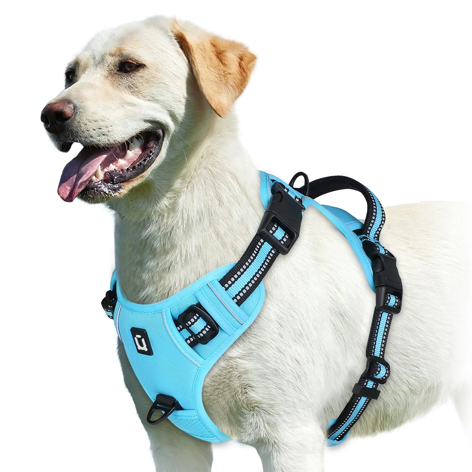 No-Pull Reflective Dog Harness – Adjustable Soft Padded Vest with Easy Control Handle