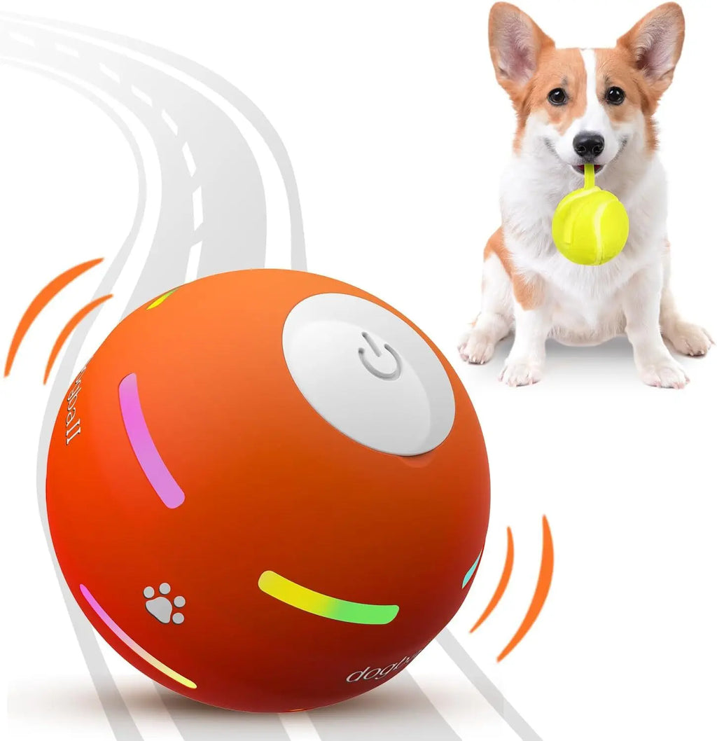 2025 Newly Upgraded Pet Droid Interactive Dog Toy Dog Ball Durable Motion Activated Automatic Rolling Ball Toys USB Rechargeable