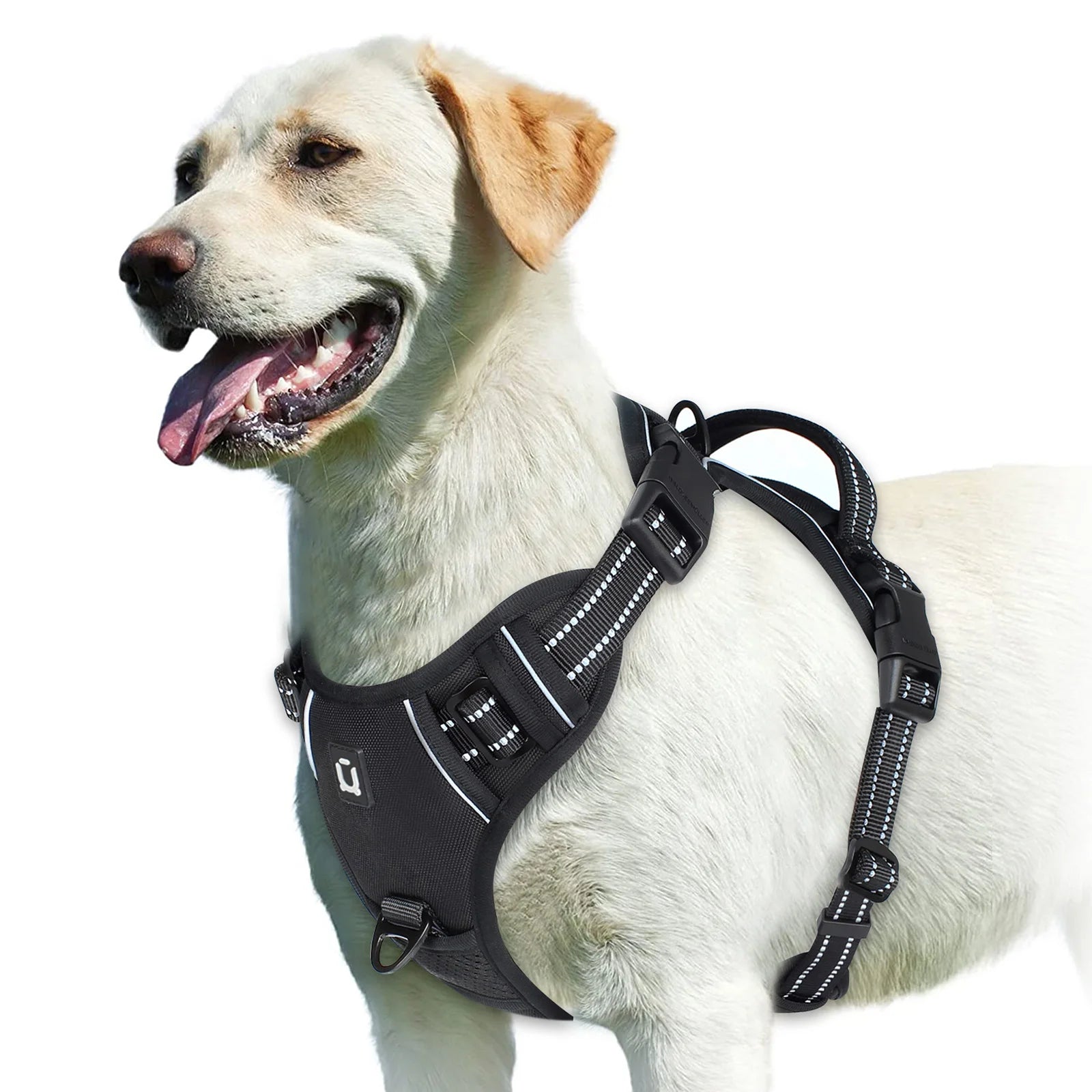 No-Pull Reflective Dog Harness – Adjustable Soft Padded Vest with Easy Control Handle