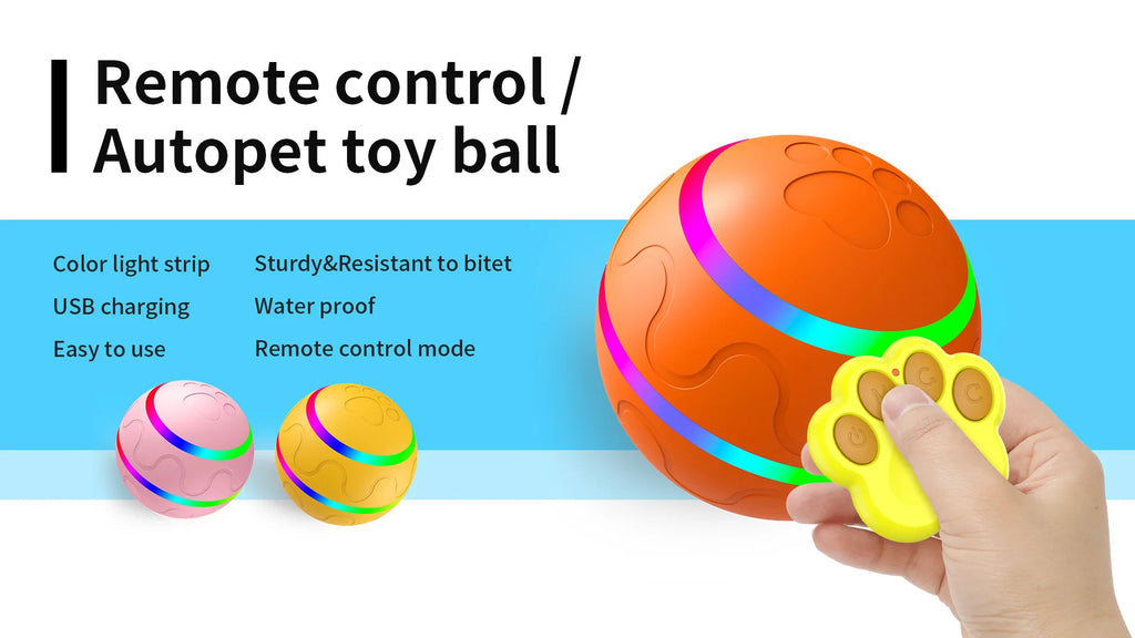 2025 Newly Upgraded Pet Droid Interactive Dog Toy Dog Ball Durable Motion Activated Automatic Rolling Ball Toys USB Rechargeable