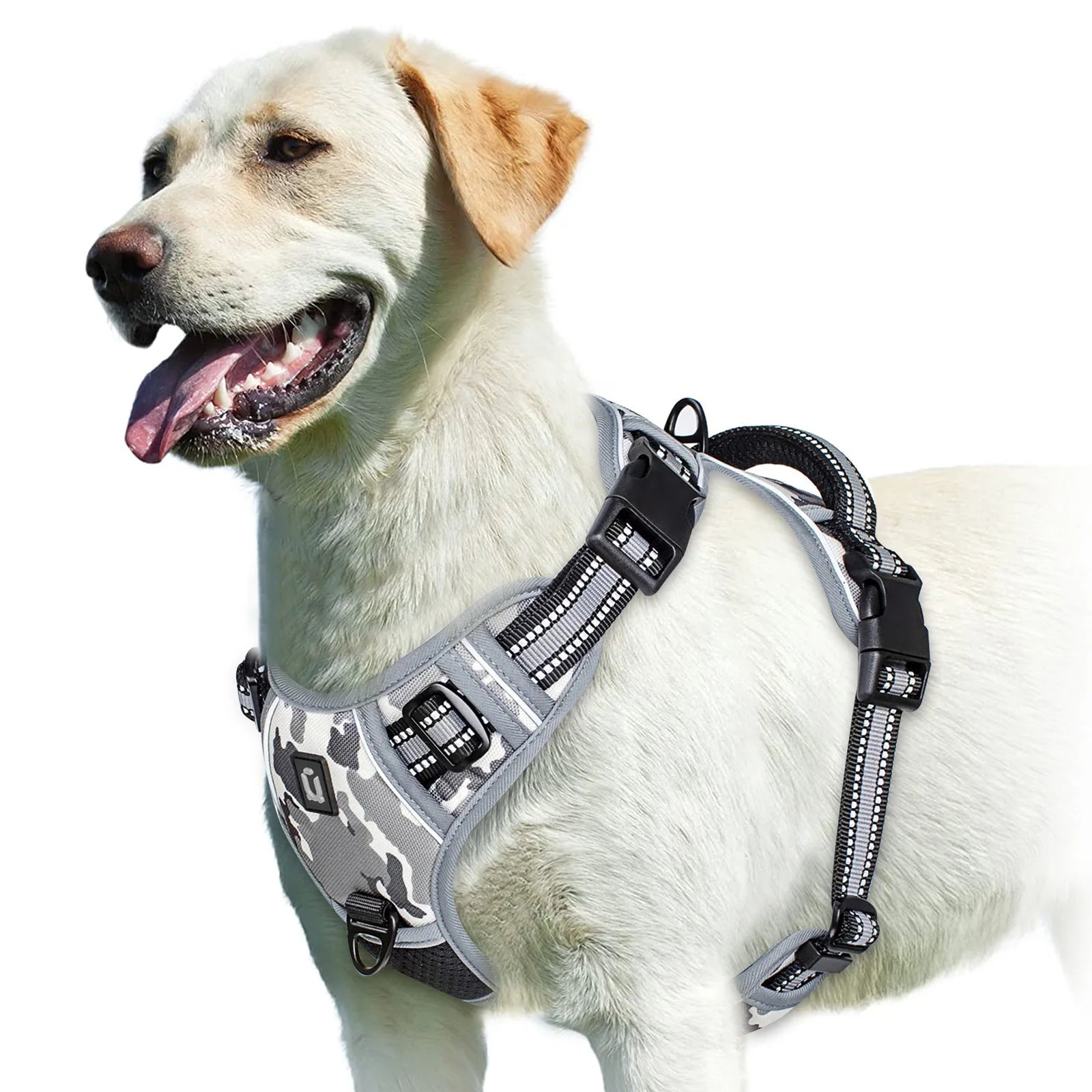 No-Pull Reflective Dog Harness – Adjustable Soft Padded Vest with Easy Control Handle