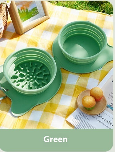 Collapsible Dog & Cat Bowl – Portable Travel Food & Water Feeder